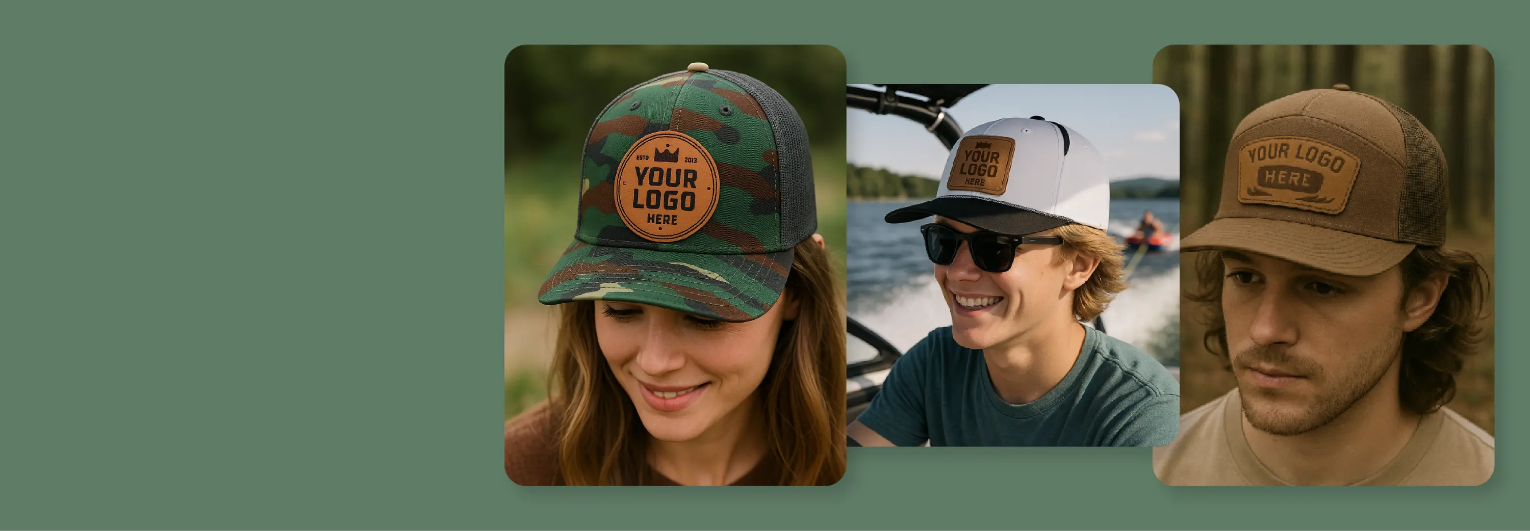 Custom Leather Patch Hats