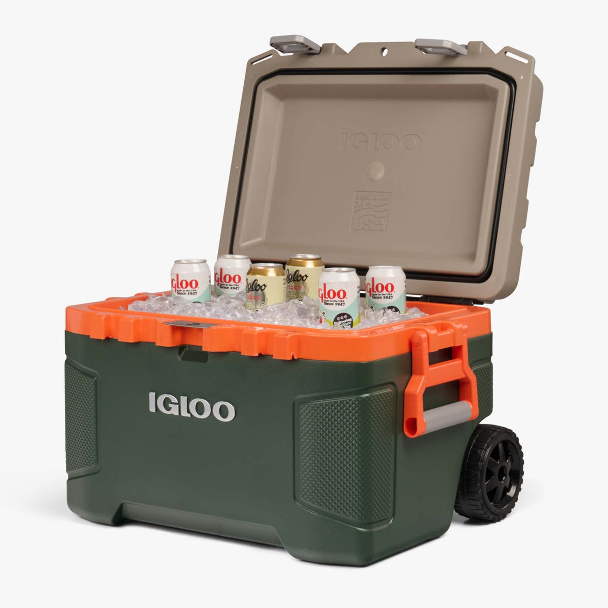 Custom Igloo Trailmate 52 Qt Roller Cooler, Sportsman