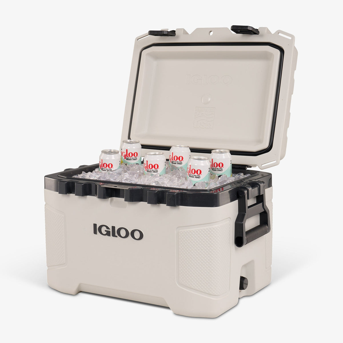 Custom Igloo Trailmate 50 Qt Cooler, Bone