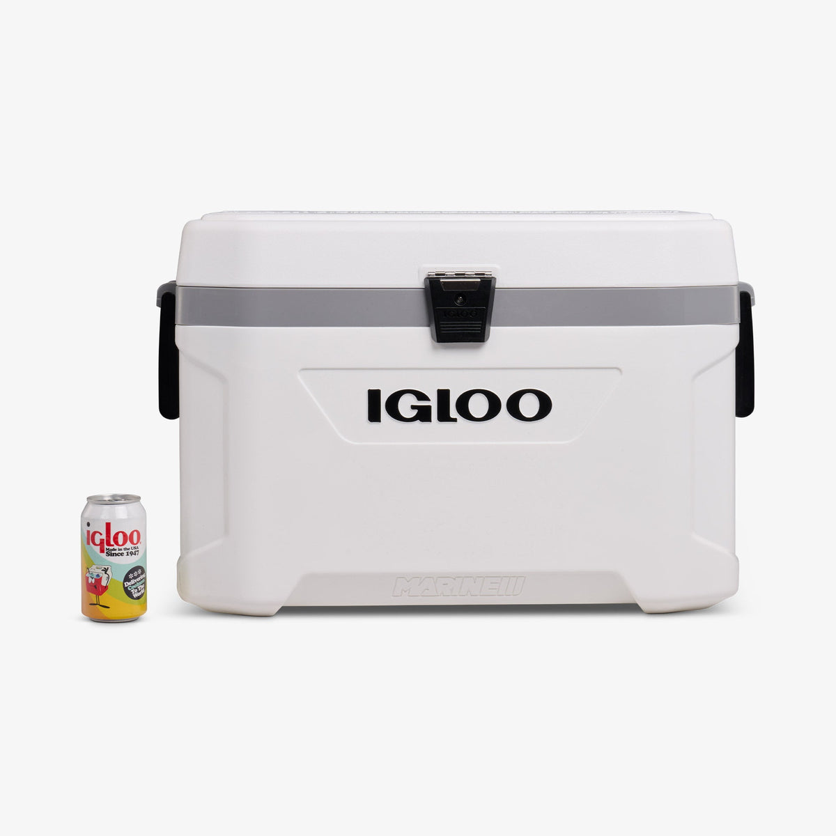 Custom Igloo Marine Ultra 54 Qt Cooler, White