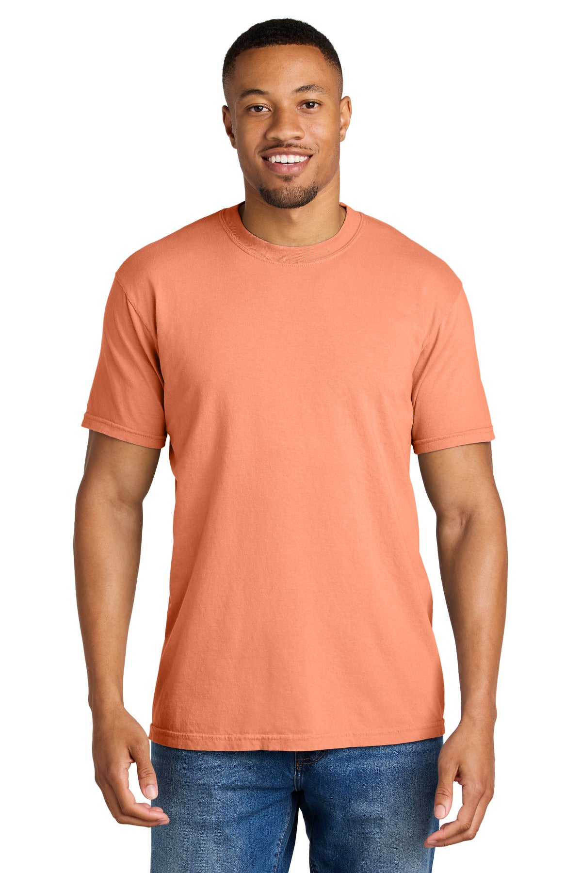 COMFORT COLORS Heavyweight Ring Spun Tee - Neon Cantaloupe