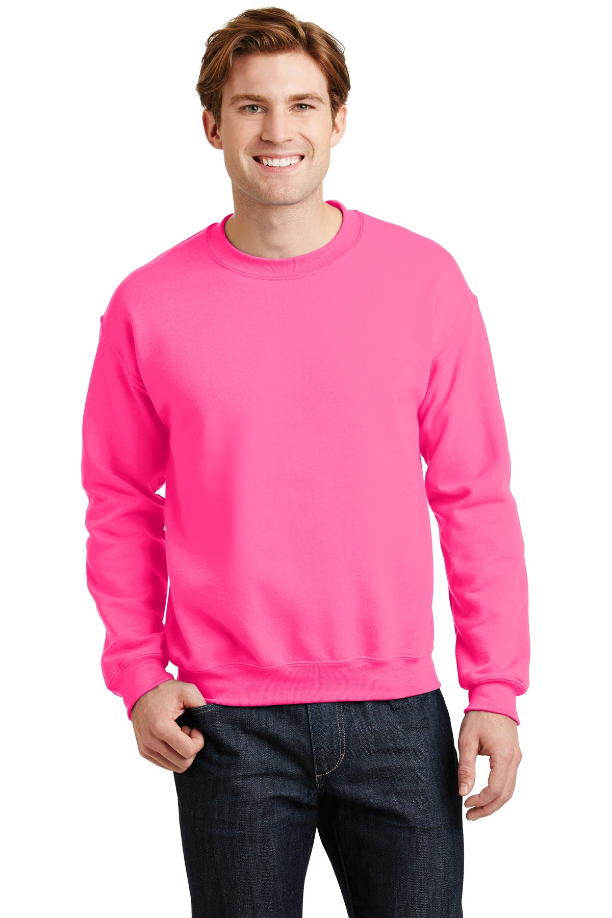 Gildan Heavy Blend™ Crewneck Sweatshirt - Safety Pink