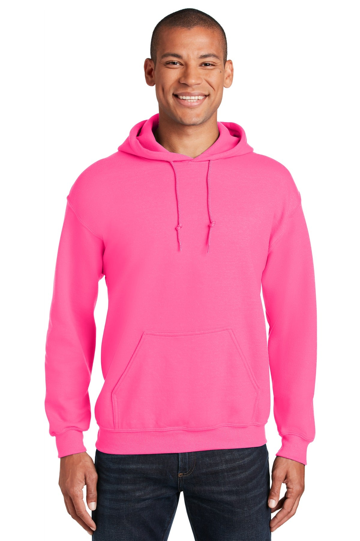 Gildan Heavy Blend Hooded Sweatshirt - Safety Pink