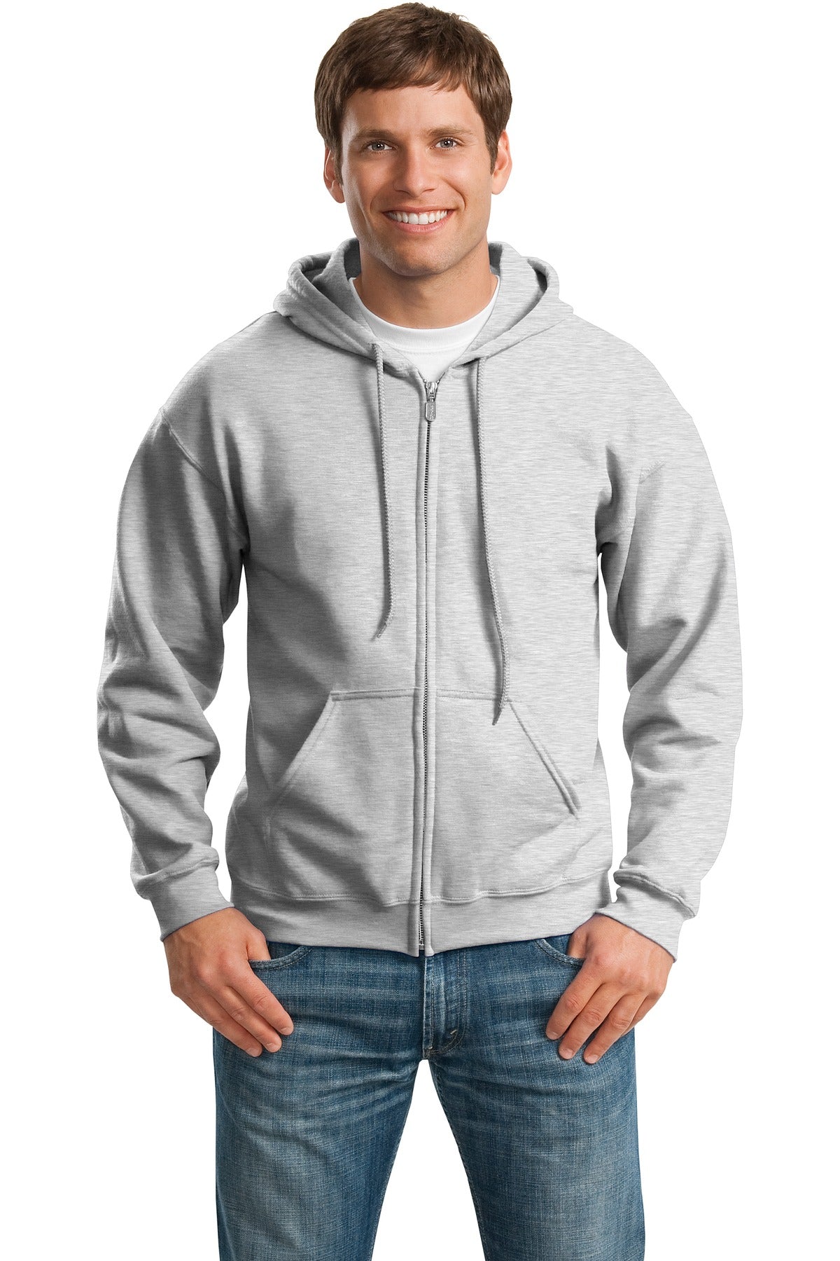 Gildan Heavy Blend Full-Zip Hooded Sweatshirt - Ash