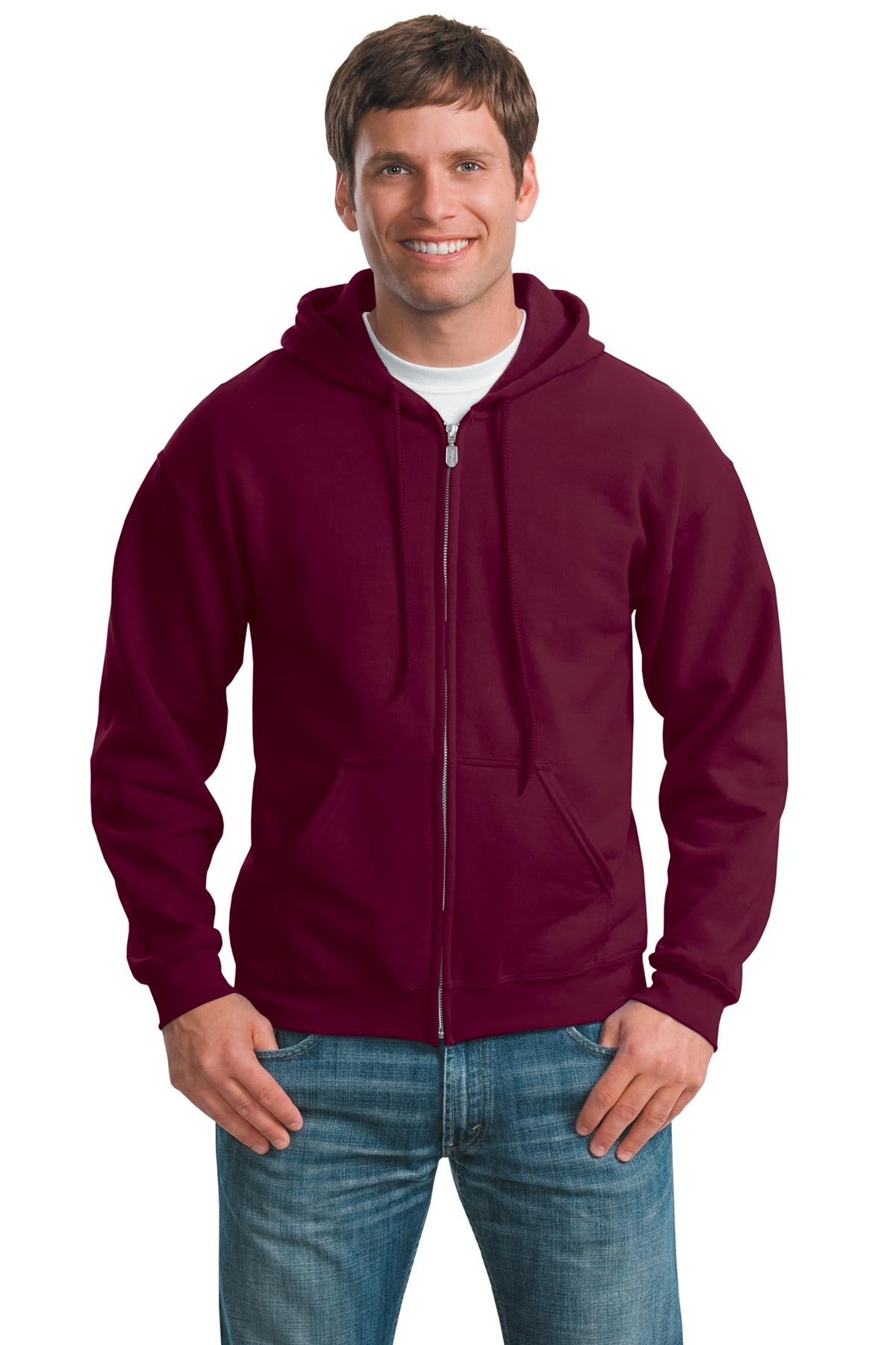 Gildan Heavy Blend™ Full-Zip Hooded Sweatshirt - Maroon