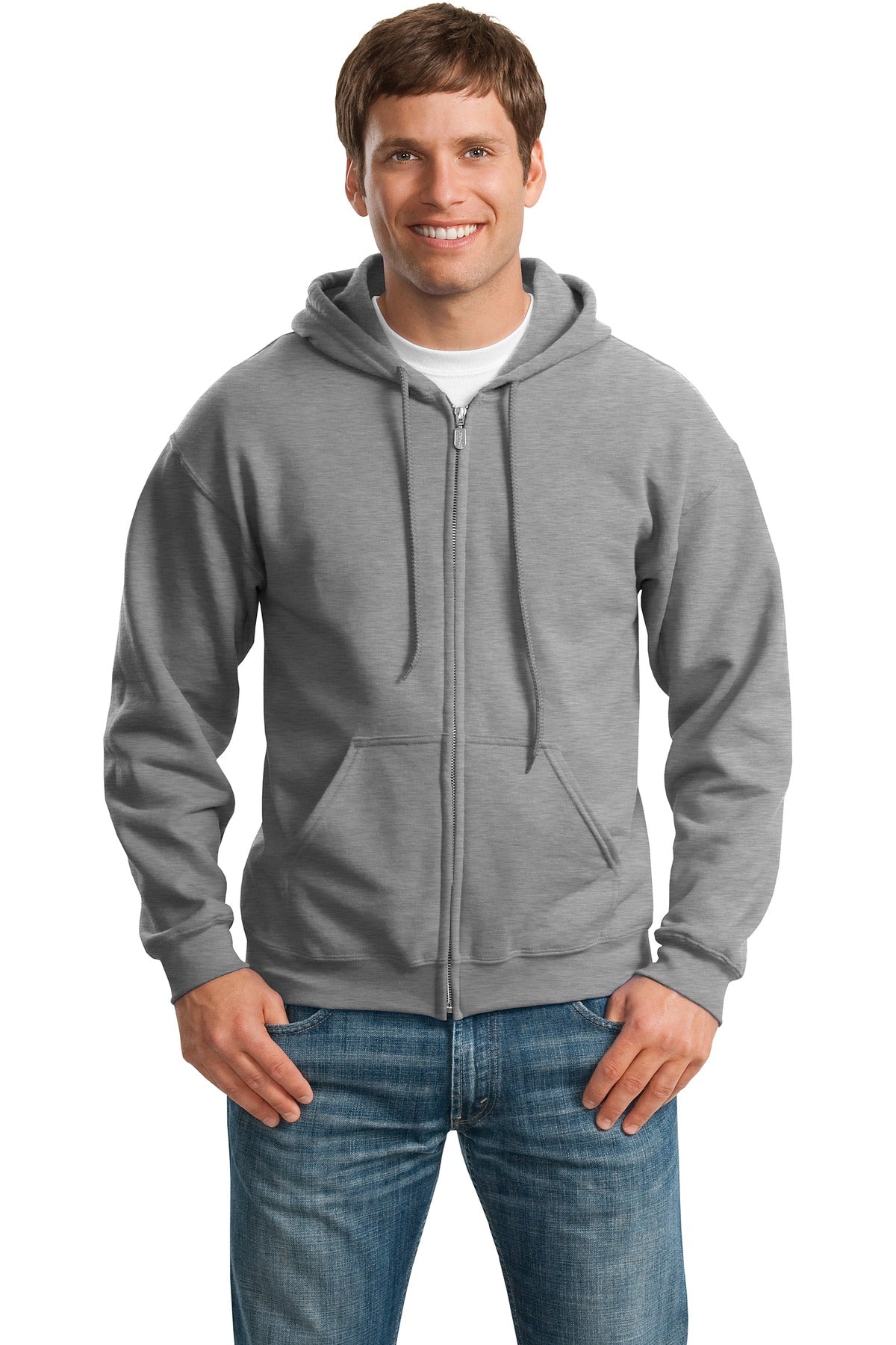 Gildan Heavy Blend™ Full-Zip Hooded Sweatshirt - Sport Grey