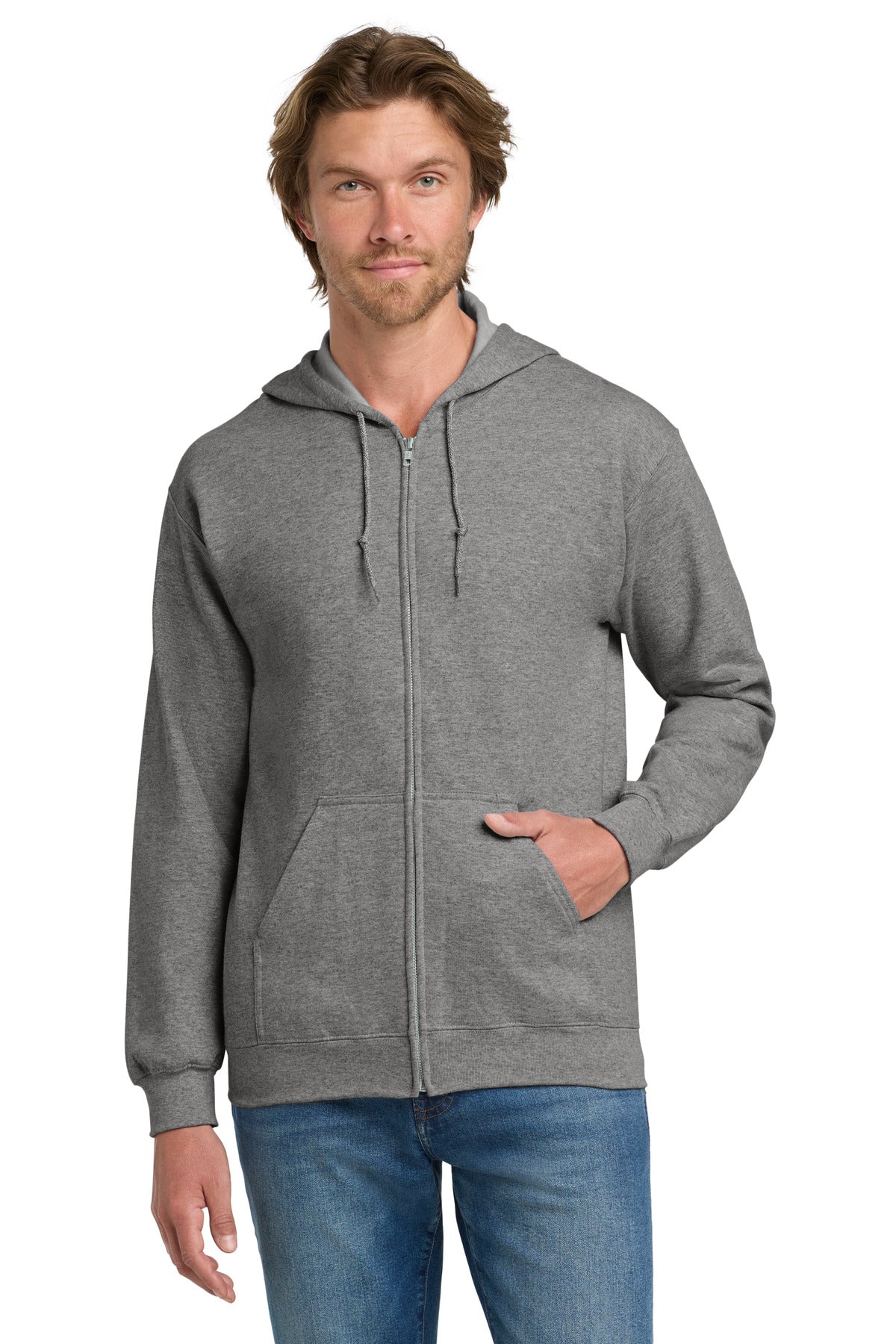 Gildan Heavy Blend™ Full-Zip Hooded Sweatshirt - Graphite Heather