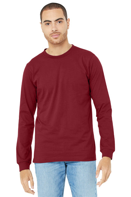 BELLA+CANVAS Unisex Jersey Long Sleeve Tee - Cardinal