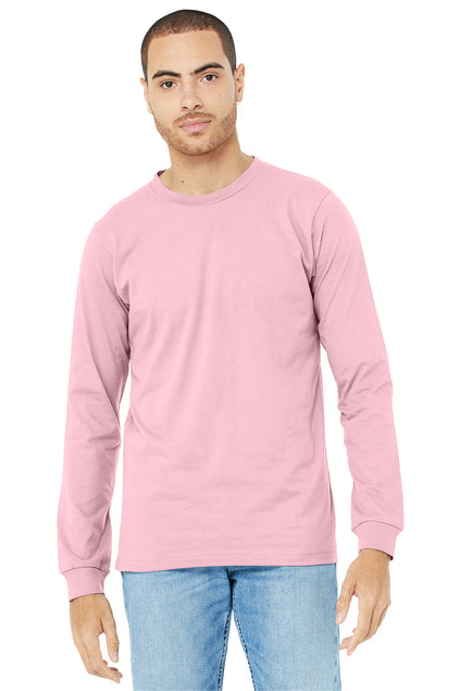 BELLA+CANVAS Unisex Jersey Long Sleeve Tee - Pink