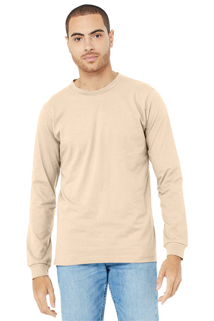BELLA+CANVAS Unisex Jersey Long Sleeve Tee - Soft Cream
