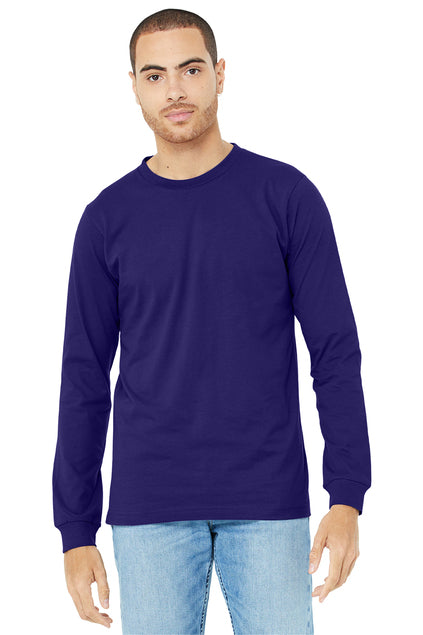 BELLA+CANVAS Unisex Jersey Long Sleeve Tee - Team Purple