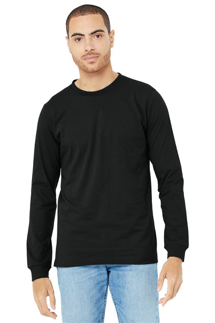 BELLA+CANVAS Unisex Jersey Long Sleeve Tee - Vintage Black