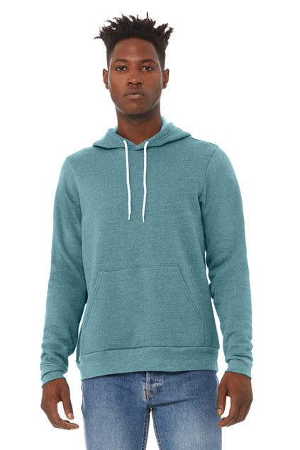 BELLA+CANVAS Unisex Sponge Fleece Pullover Hoodie - Heather Blue Lagoon