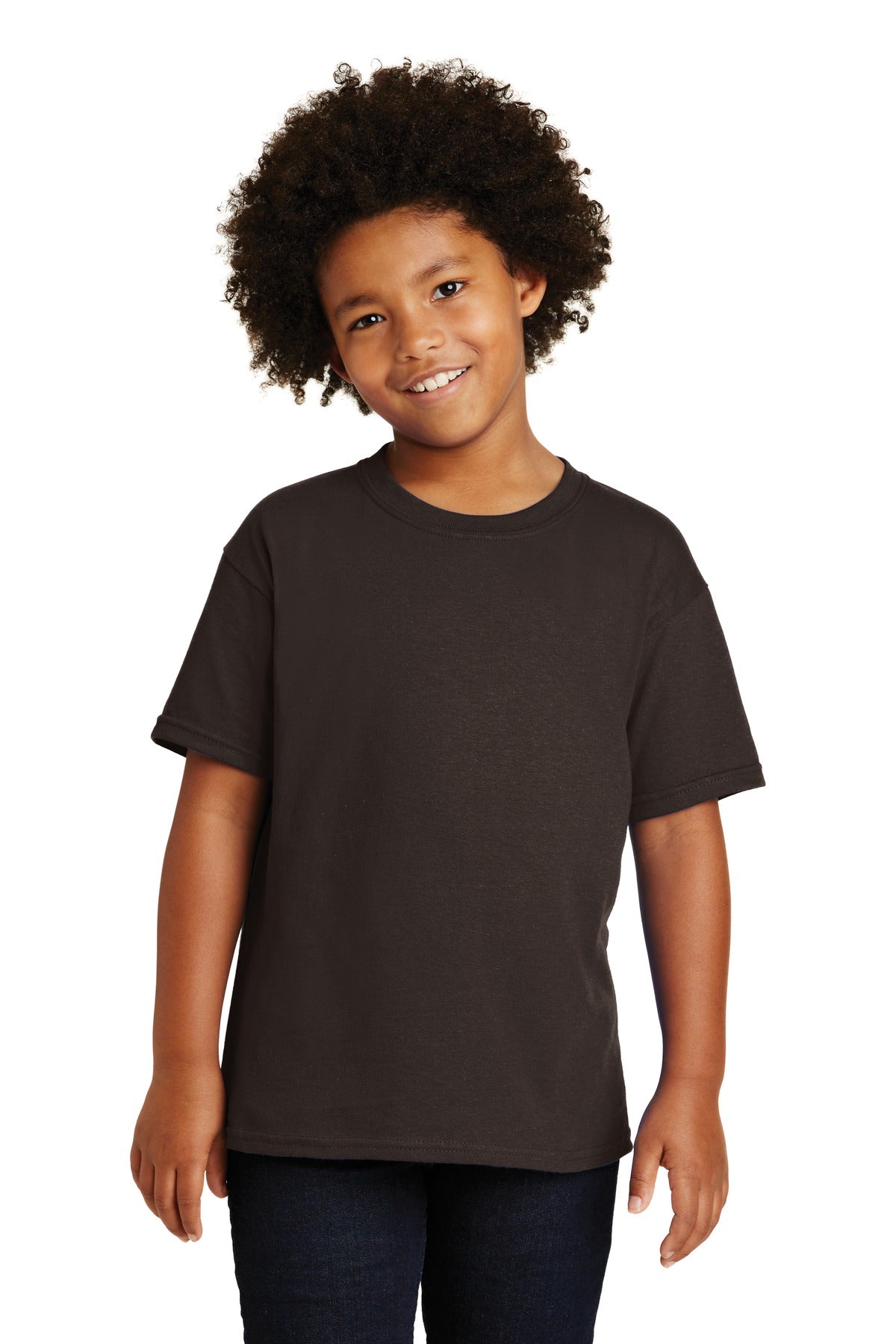 Gildan - Youth Heavy Cotton 100% Cotton T-Shirt - Dark Chocolate