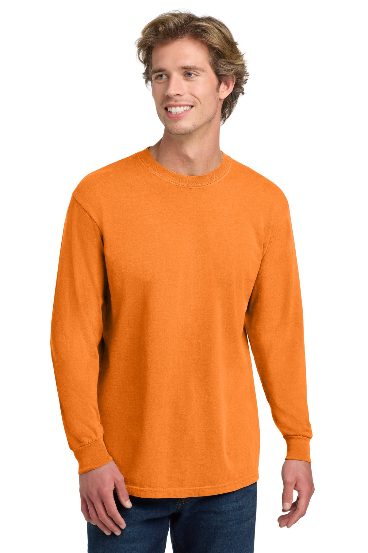 COMFORT COLORS Heavyweight Ring Spun Long Sleeve Tee - Burnt Orange