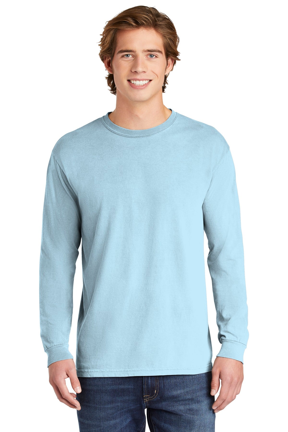 COMFORT COLORS Heavyweight Ring Spun Long Sleeve Tee - Chambray