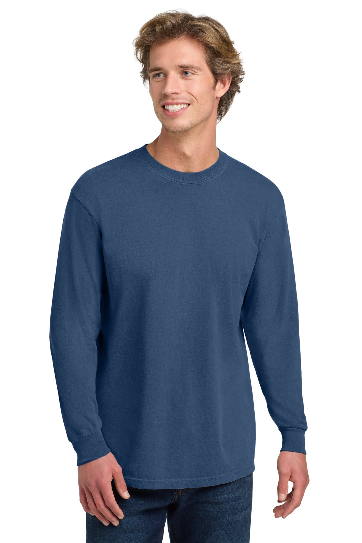 COMFORT COLORS Heavyweight Ring Spun Long Sleeve Tee - China Blue