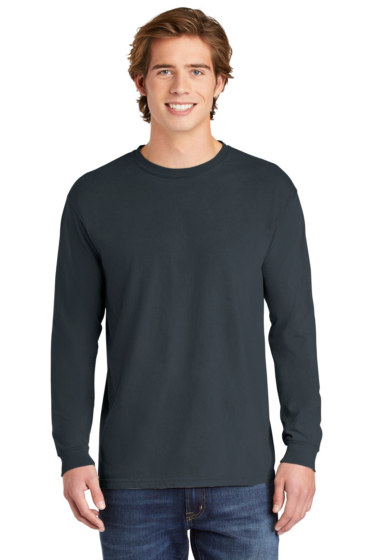 COMFORT COLORS Heavyweight Ring Spun Long Sleeve Tee - Denim