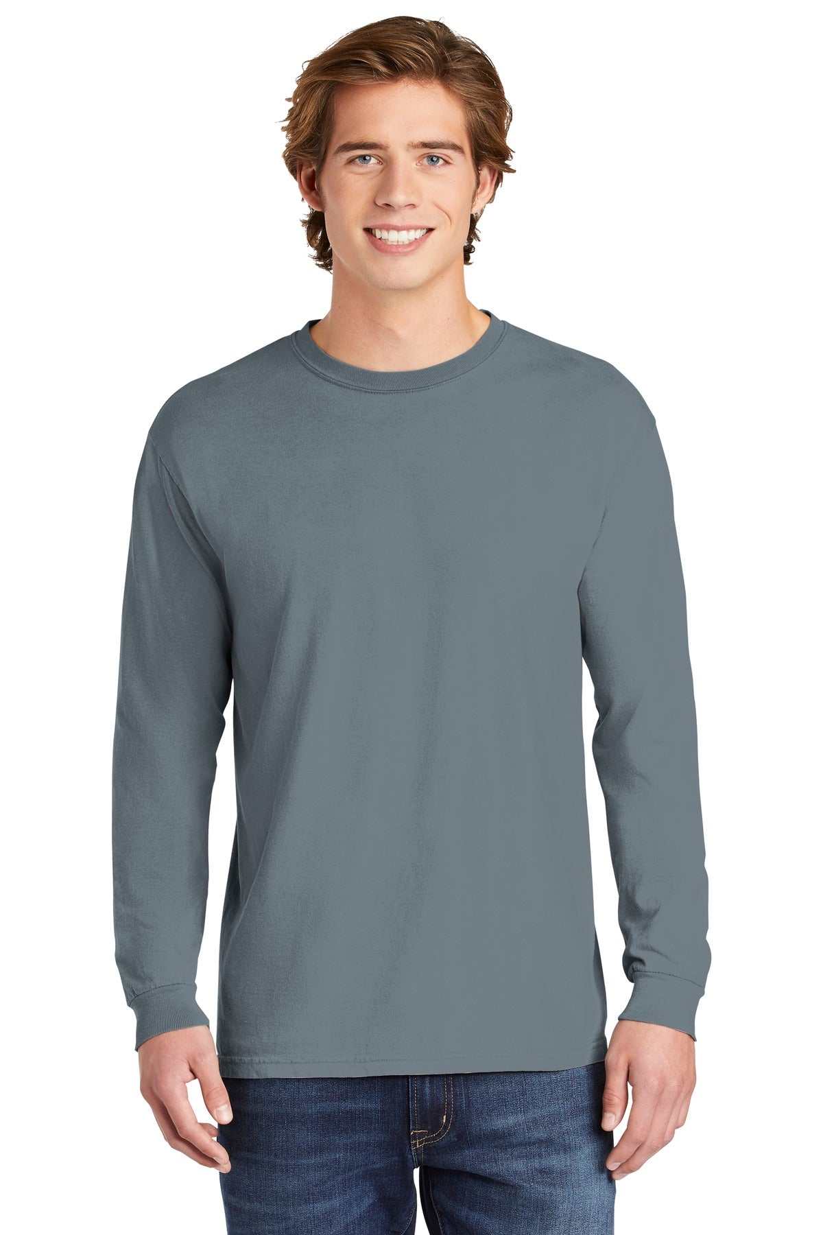 COMFORT COLORS Heavyweight Ring Spun Long Sleeve Tee - Granite