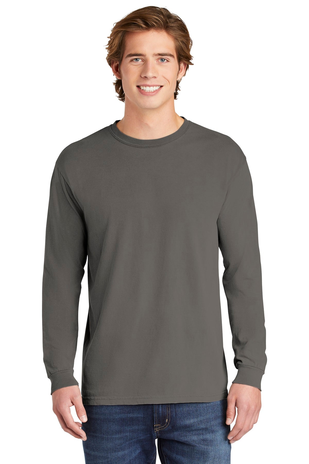 COMFORT COLORS Heavyweight Ring Spun Long Sleeve Tee - Grey