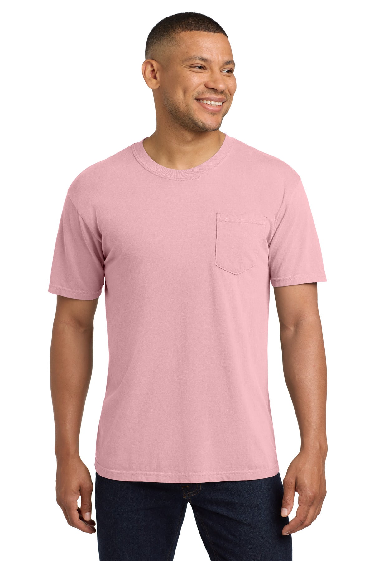 COMFORT COLORS Heavyweight Ring Spun Pocket Tee - Blossom