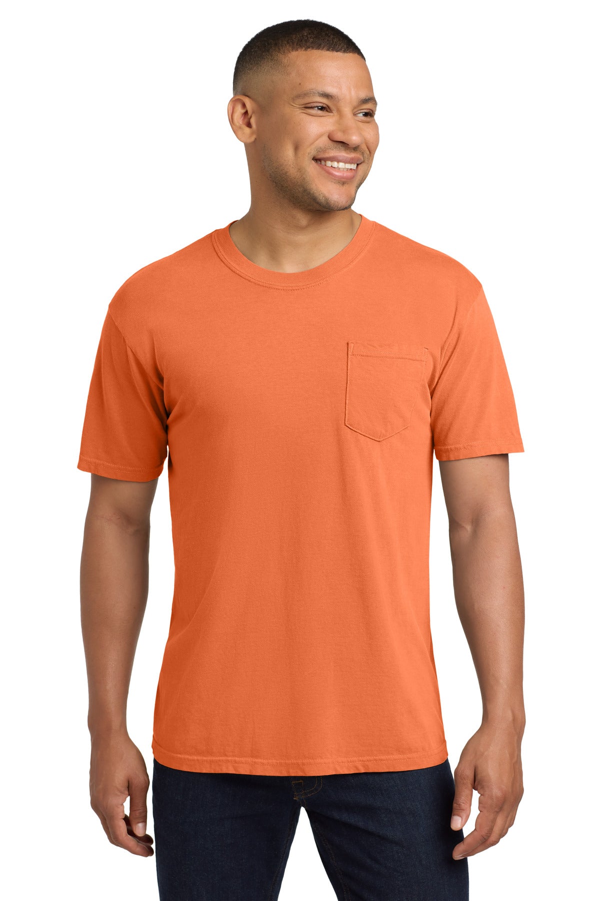 COMFORT COLORS Heavyweight Ring Spun Pocket Tee - Burnt Orange