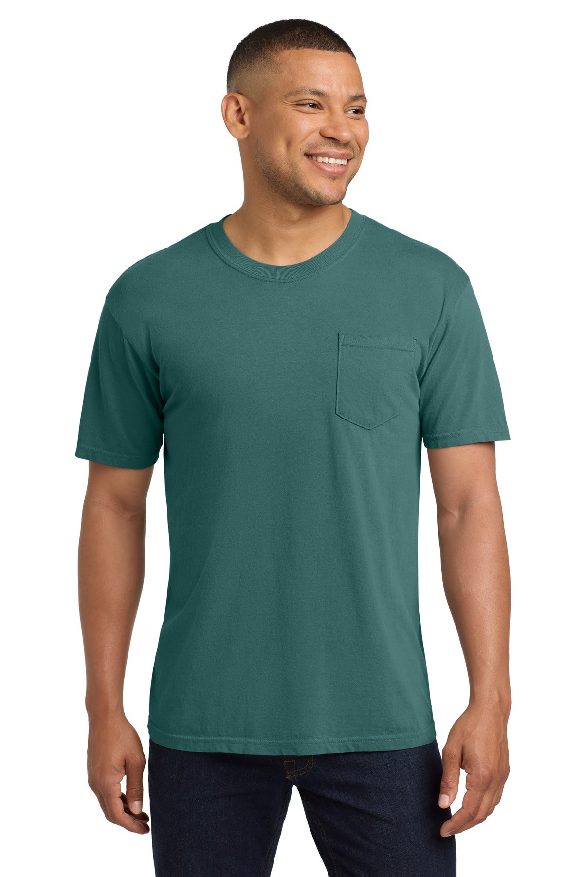 COMFORT COLORS Heavyweight Ring Spun Pocket Tee - Emerald