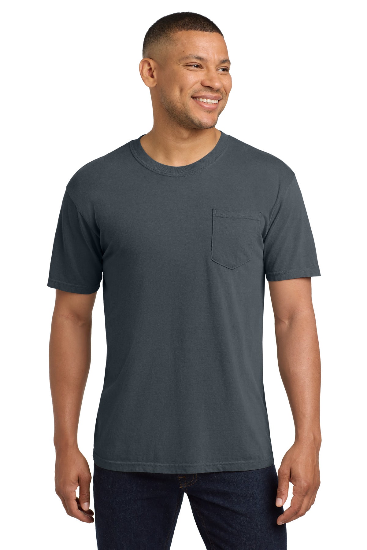 COMFORT COLORS Heavyweight Ring Spun Pocket Tee - Graphite