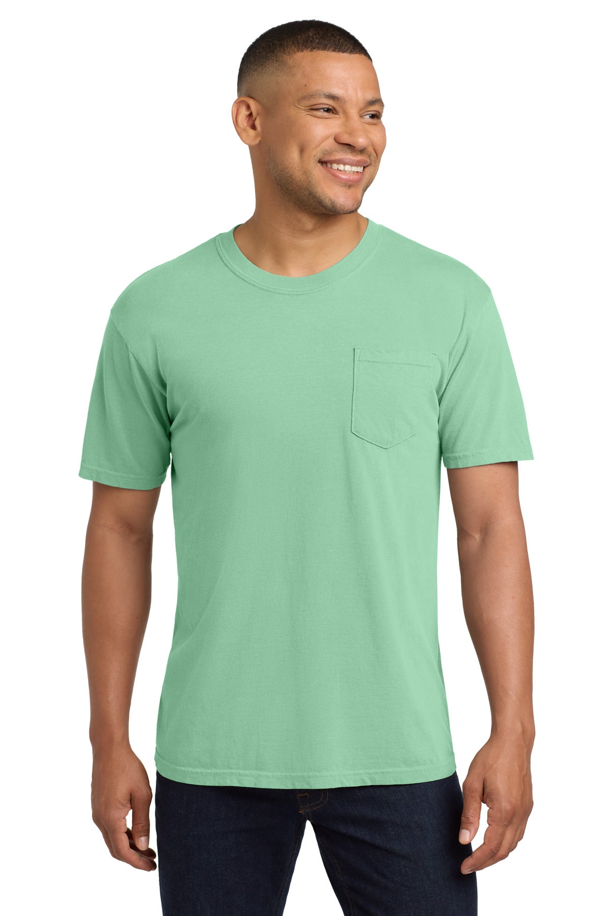 COMFORT COLORS Heavyweight Ring Spun Pocket Tee - Island Reef
