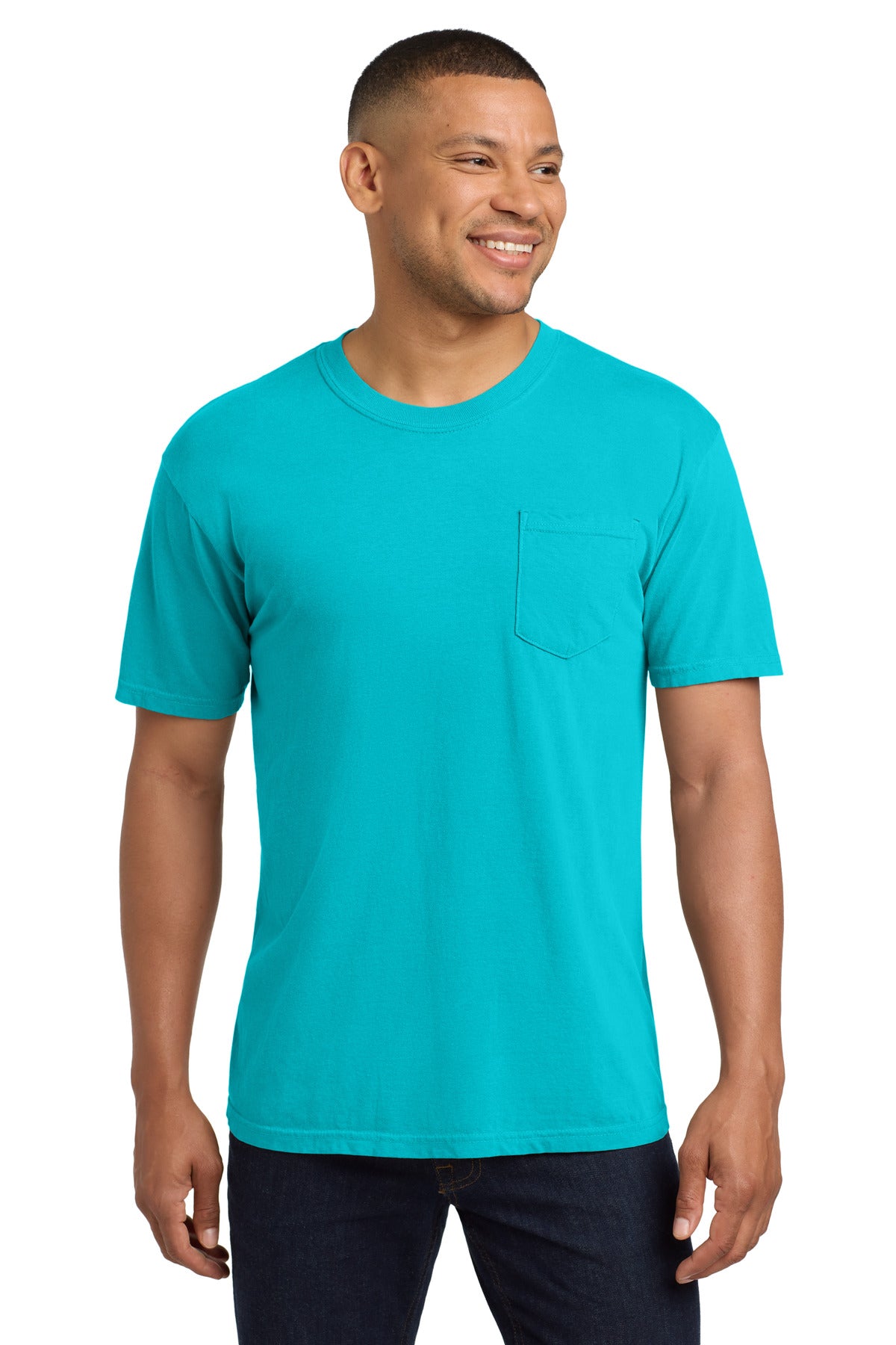 COMFORT COLORS Heavyweight Ring Spun Pocket Tee - Lagoon