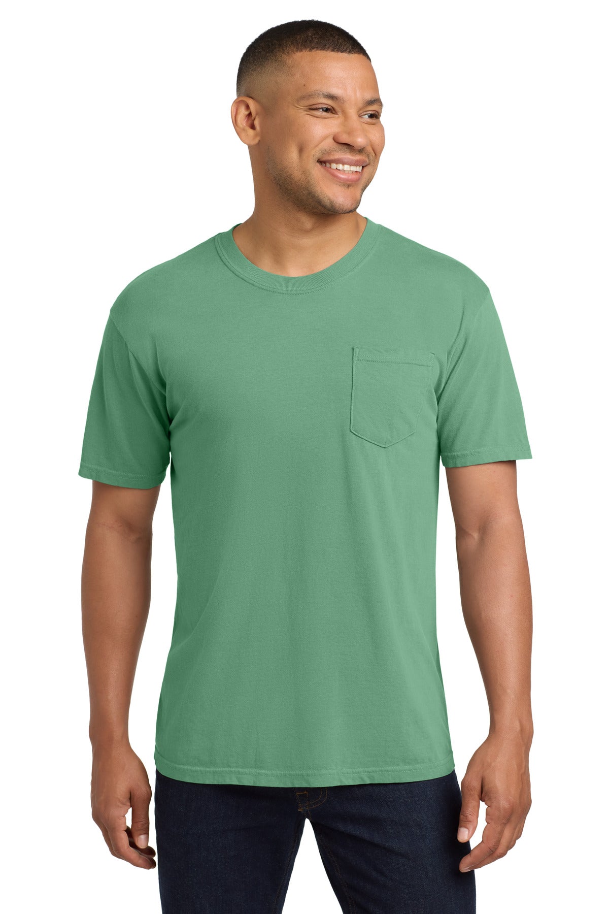 COMFORT COLORS Heavyweight Ring Spun Pocket Tee - Light Green