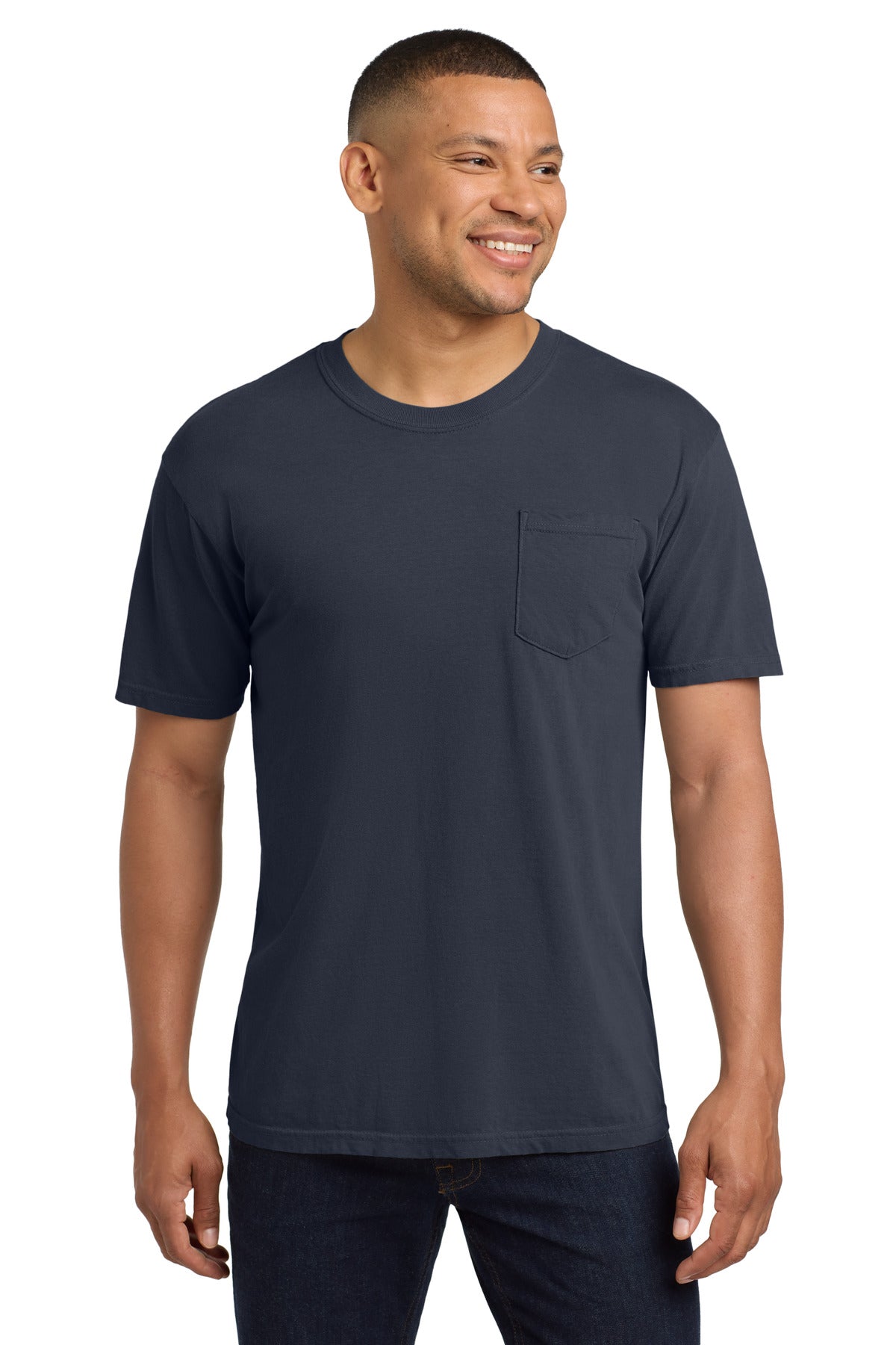 COMFORT COLORS Heavyweight Ring Spun Pocket Tee - Midnight
