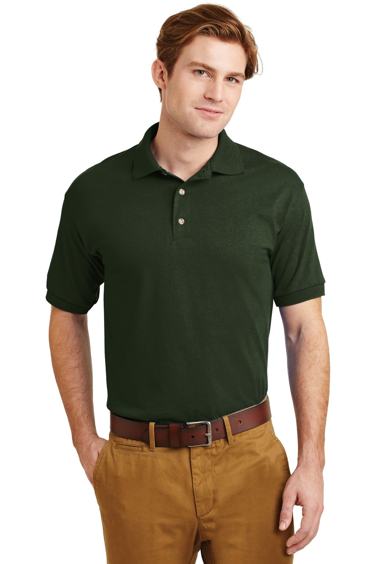 Gildan - DryBlend 6-Ounce Jersey Knit Sport Shirt - Forest Green