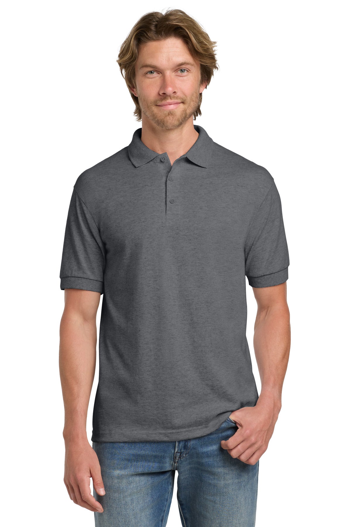 Gildan - DryBlend 6-Ounce Jersey Knit Sport Shirt - Graphite Heather
