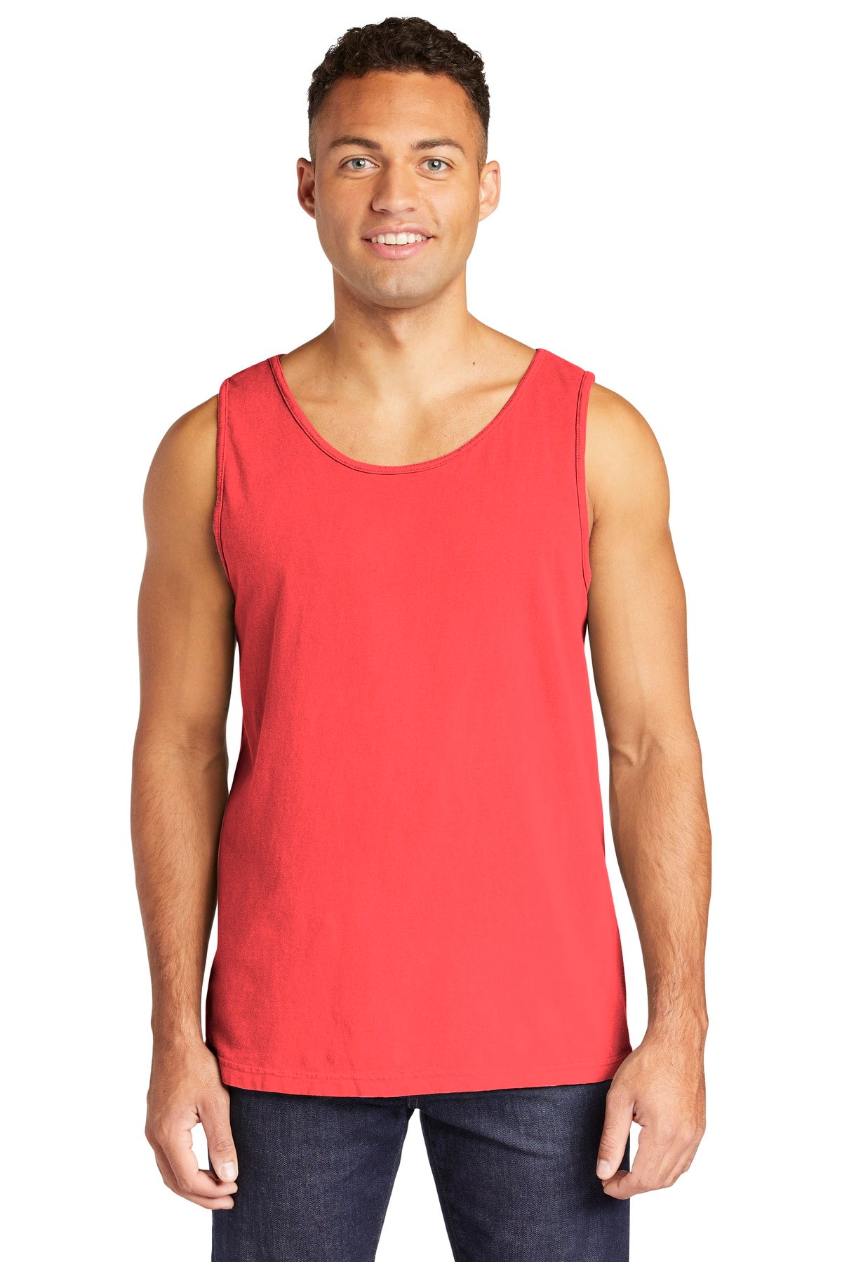COMFORT COLORS Heavyweight Ring Spun Tank Top - Neon Red Orange