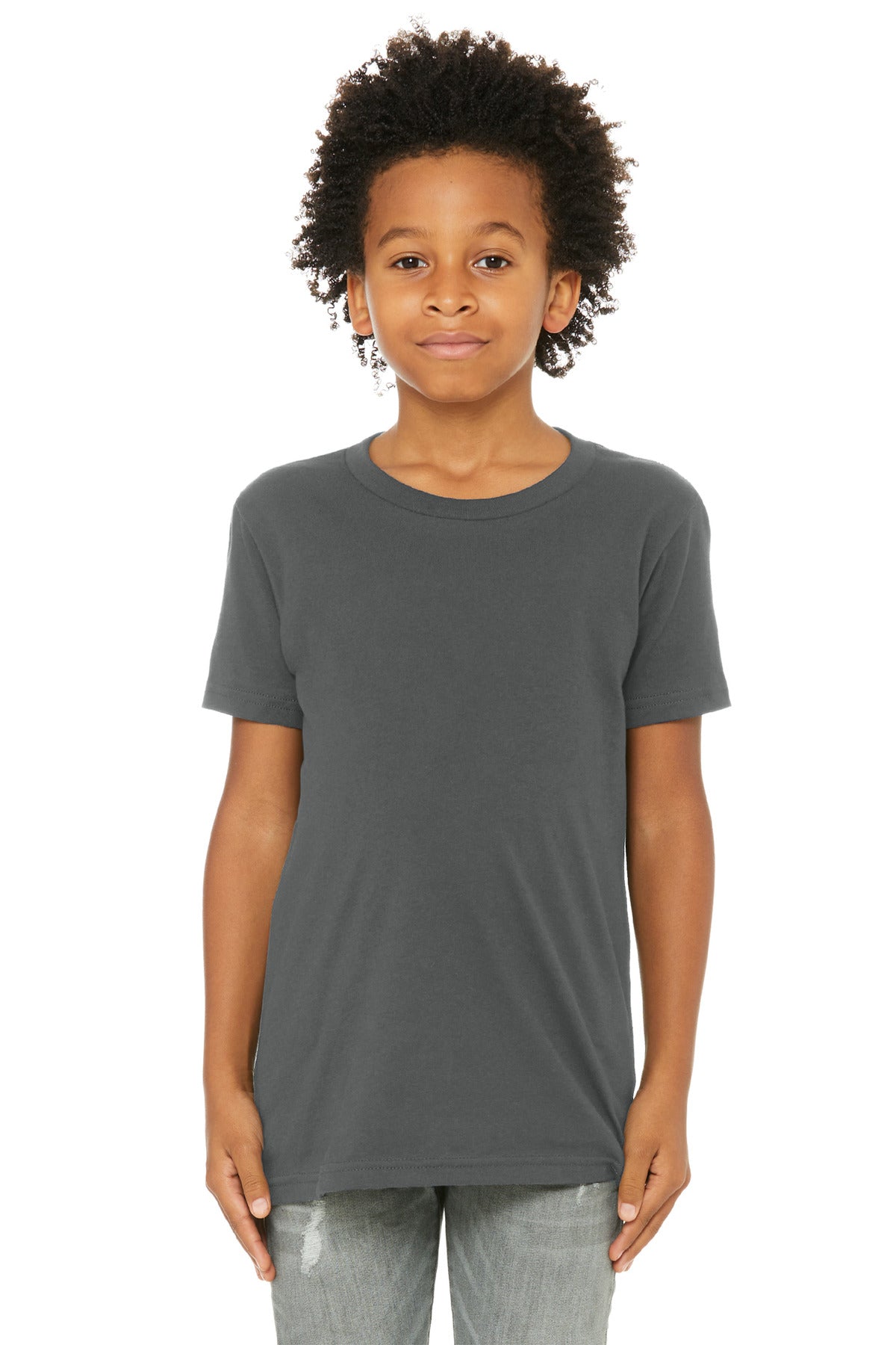 BELLA+CANVAS Youth Jersey Short Sleeve Tee - Asphalt