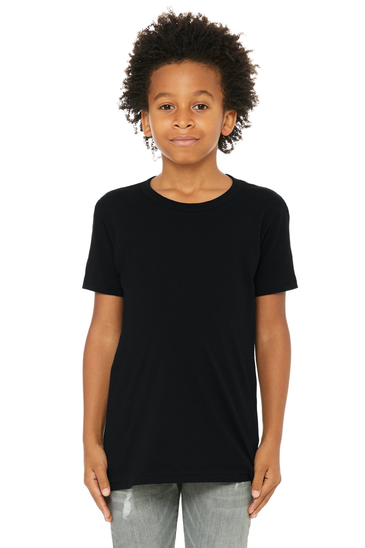 BELLA+CANVAS Youth Jersey Short Sleeve Tee - Black