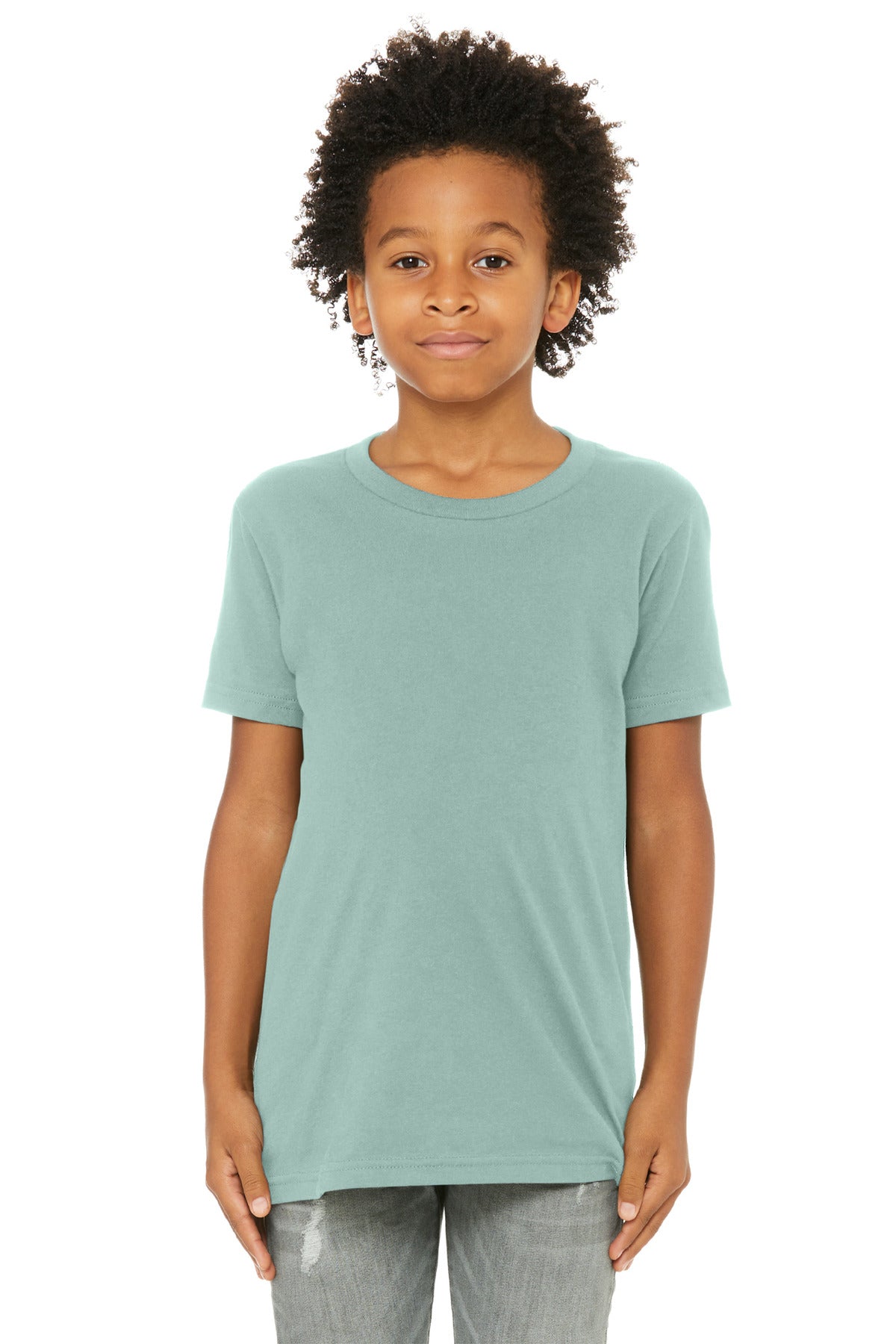BELLA+CANVAS Youth Jersey Short Sleeve Tee - Dusty Blue
