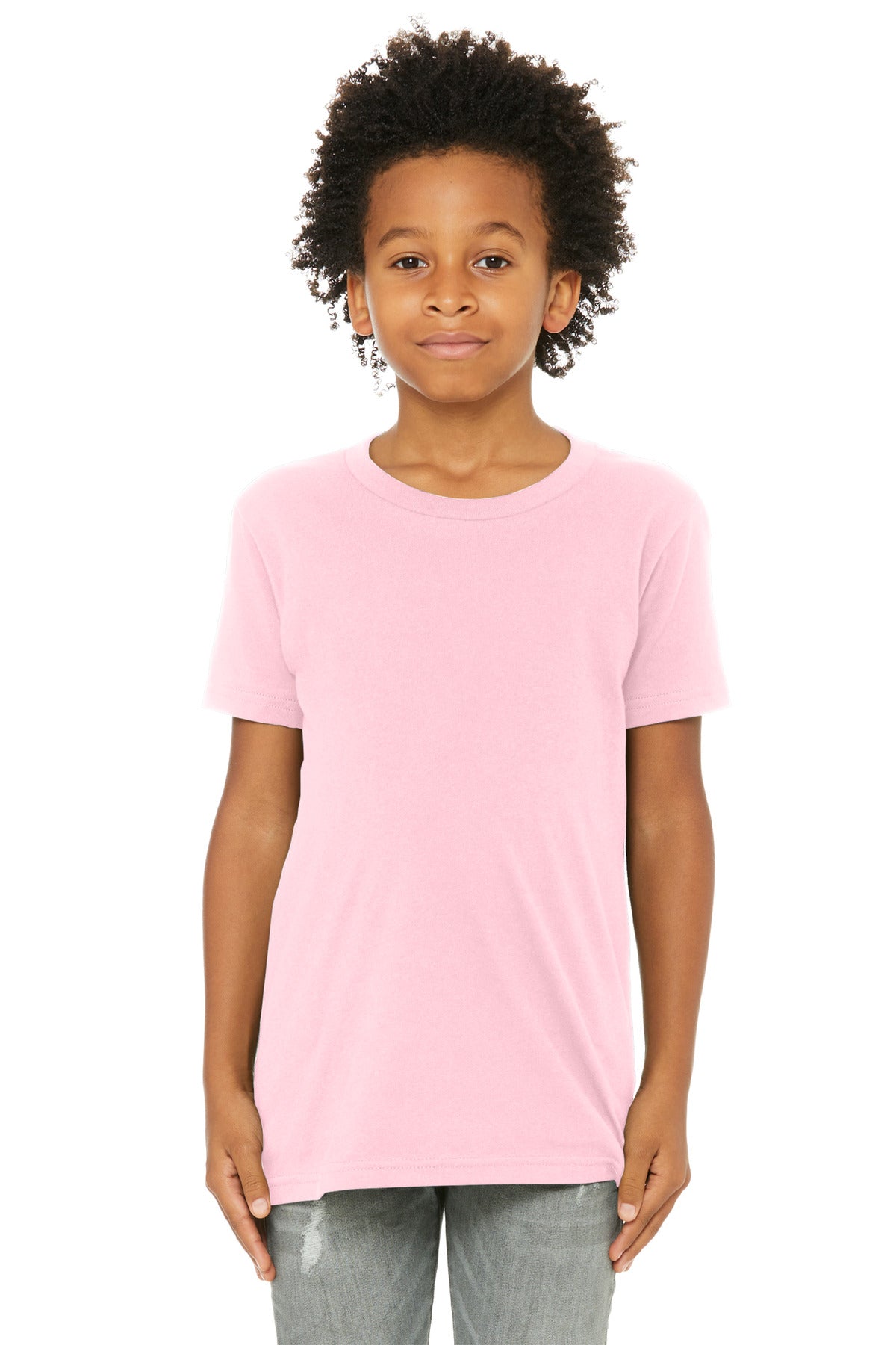 BELLA+CANVAS Youth Jersey Short Sleeve Tee - Pink