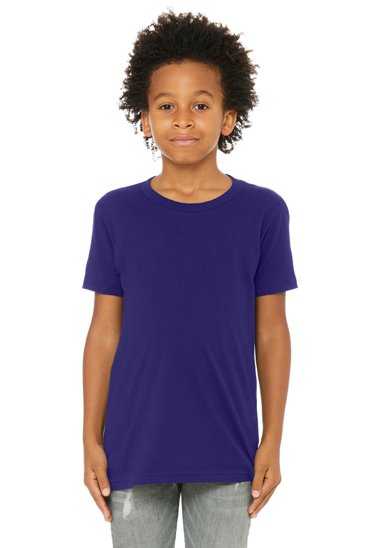 BELLA+CANVAS Youth Jersey Short Sleeve Tee - Team Purple