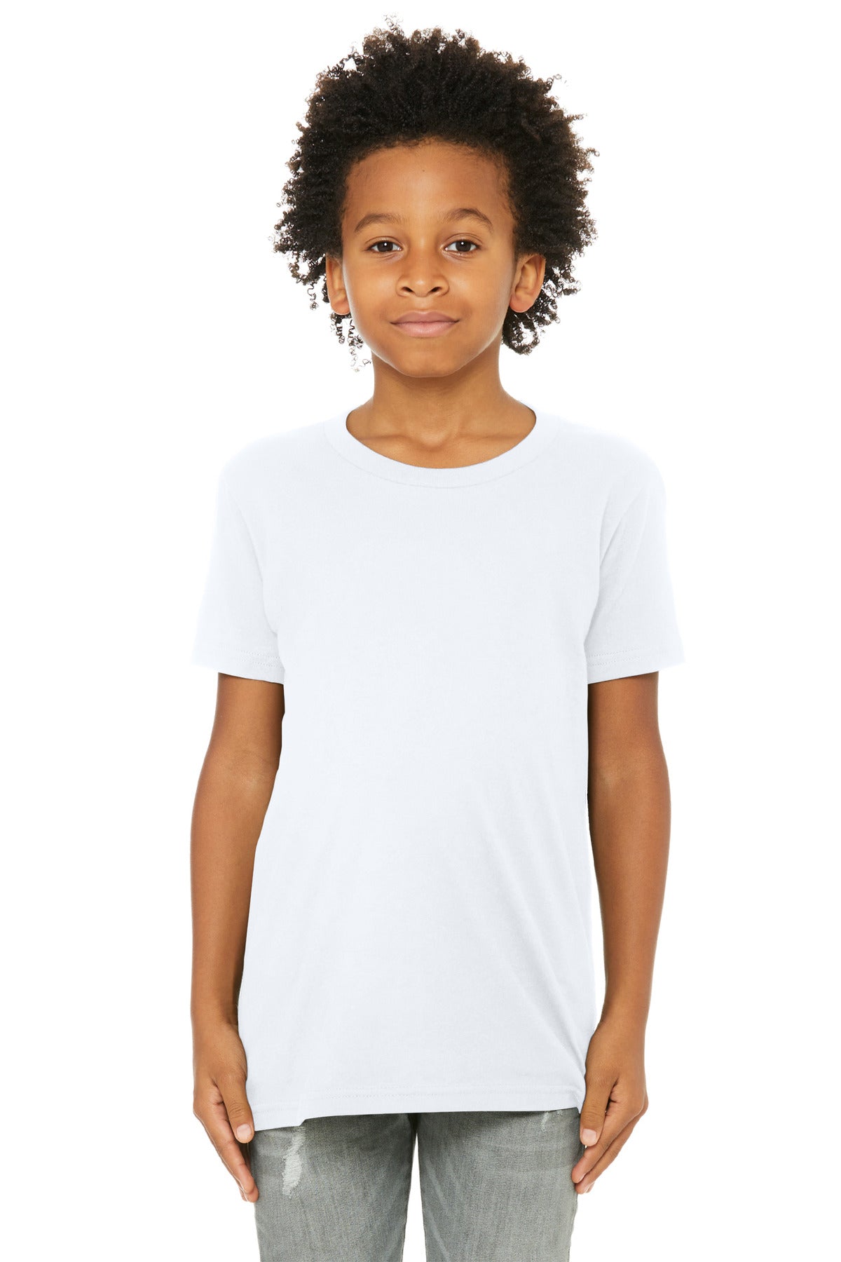 BELLA+CANVAS Youth Jersey Short Sleeve Tee - White