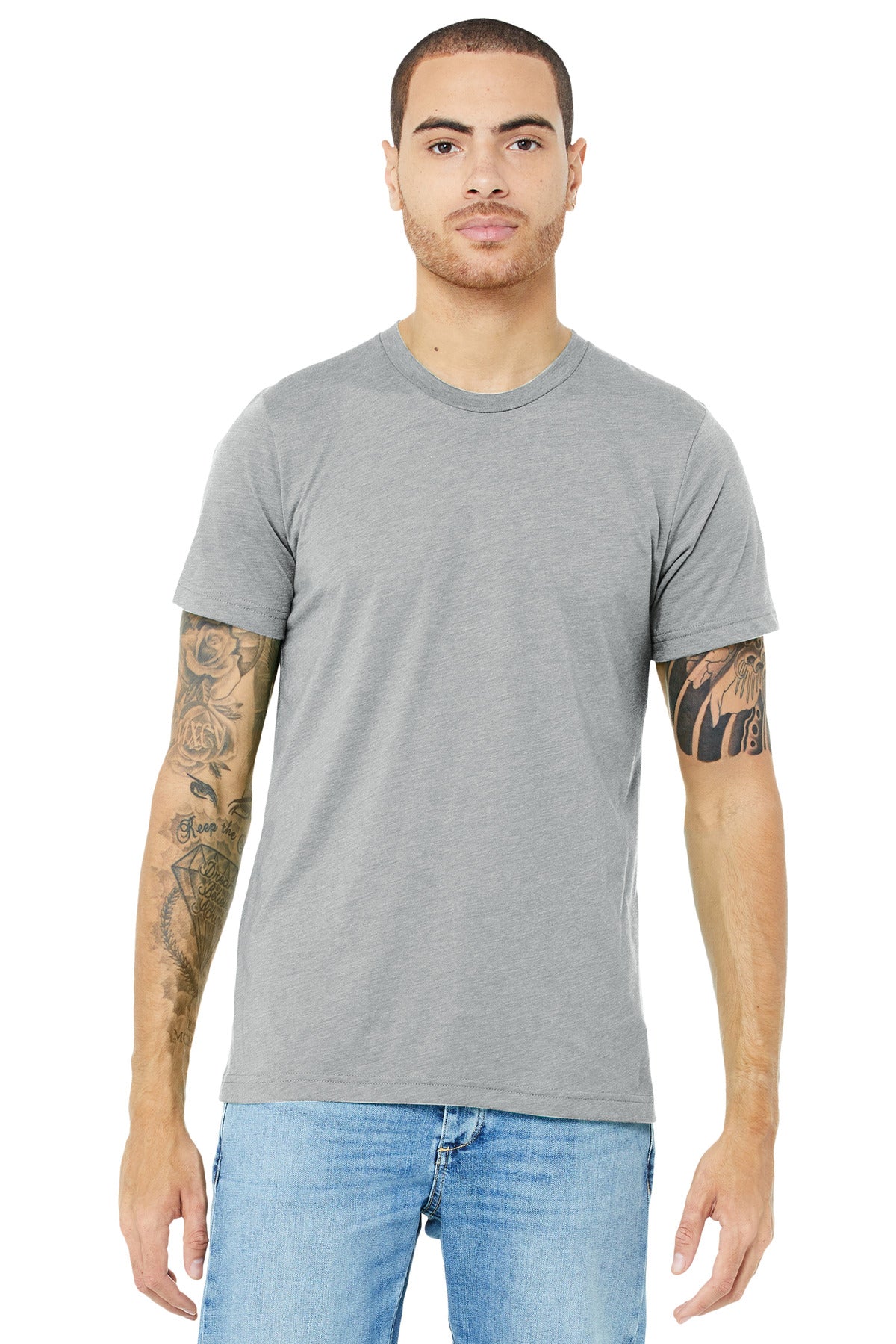 BELLA+CANVAS Unisex Triblend Short Sleeve Tee - Athletic Grey Triblend