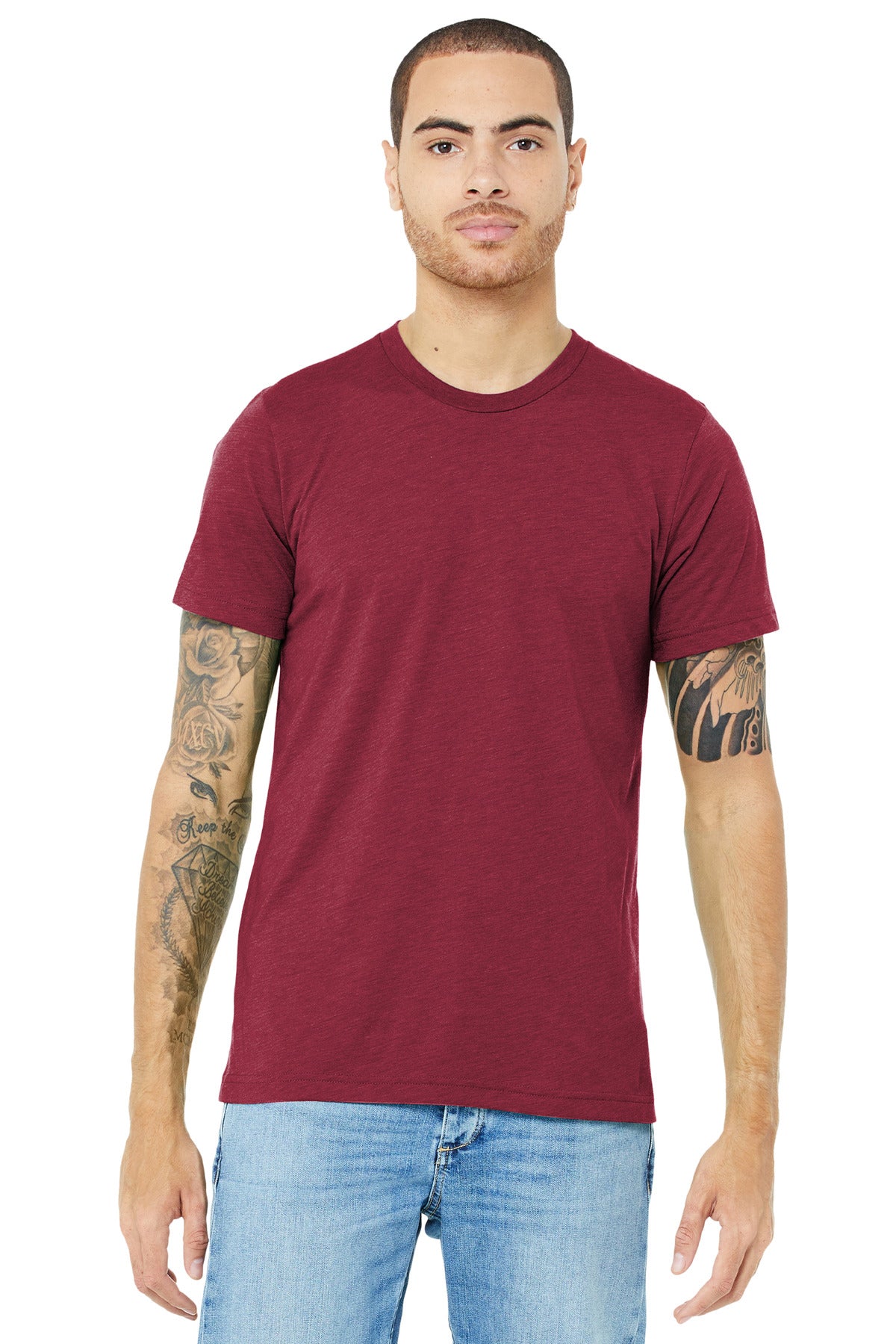 BELLA+CANVAS Unisex Triblend Short Sleeve Tee - Cardinal Triblend