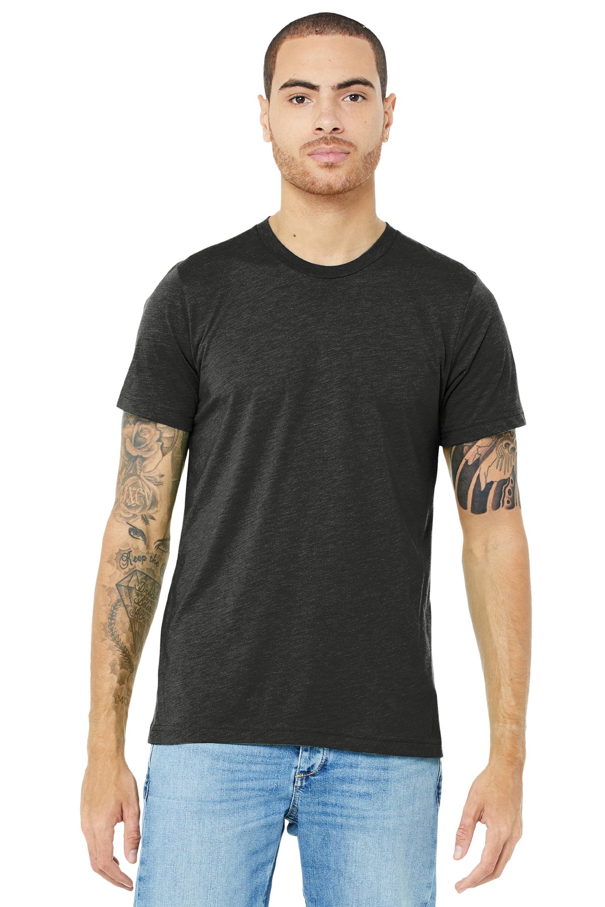 BELLA+CANVAS Unisex Triblend Short Sleeve Tee - Charcoal-Black Triblend
