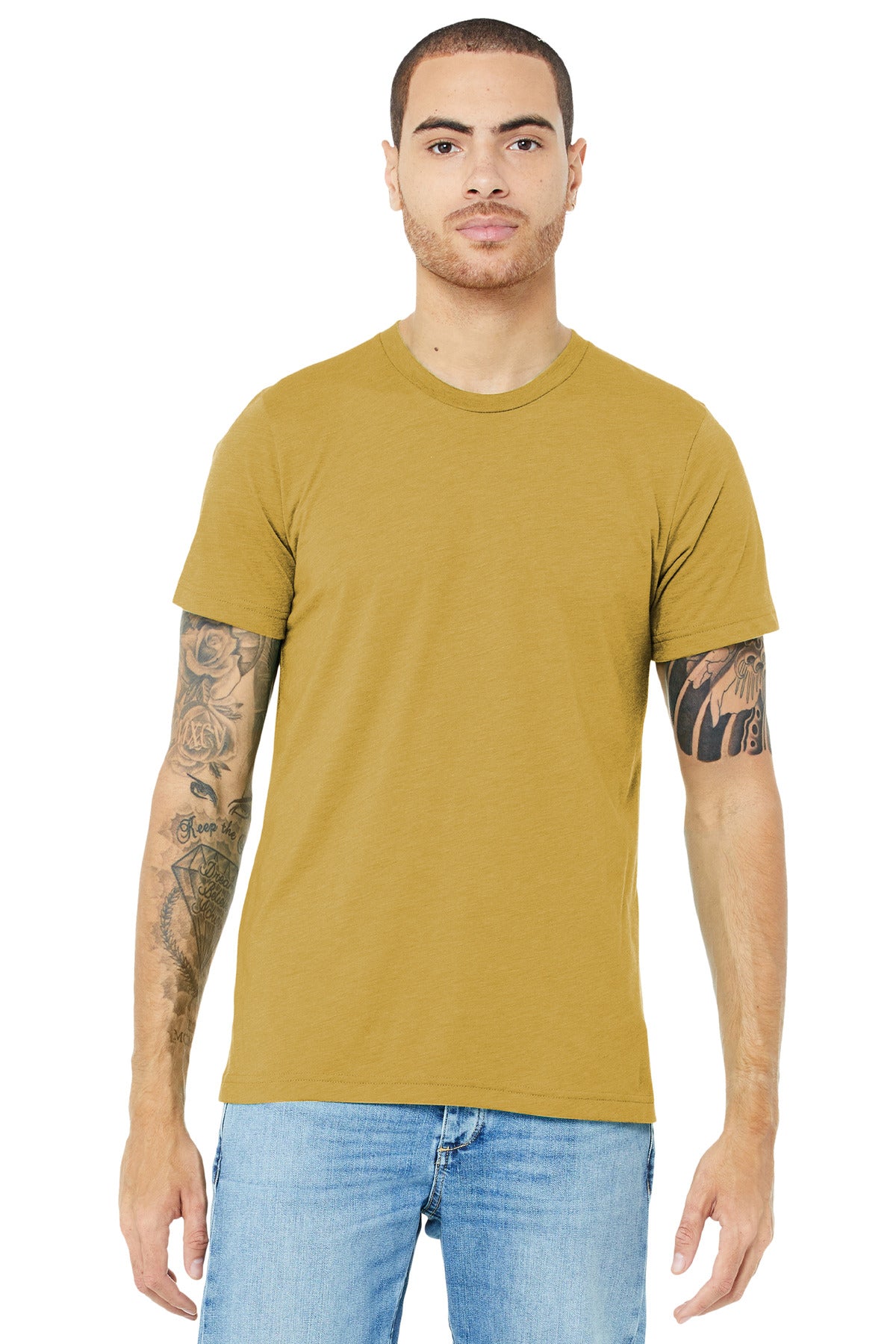 BELLA+CANVAS Unisex Triblend Short Sleeve Tee - Mustard Triblend