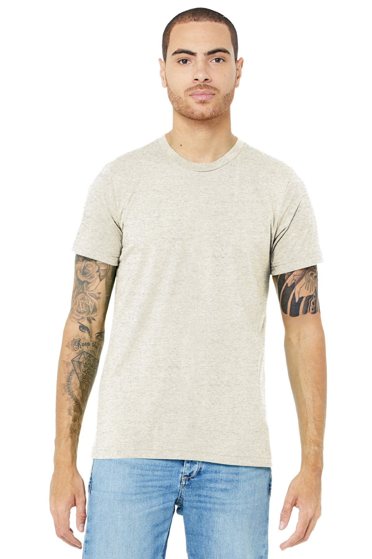 BELLA+CANVAS Unisex Triblend Short Sleeve Tee - Oatmeal Triblend