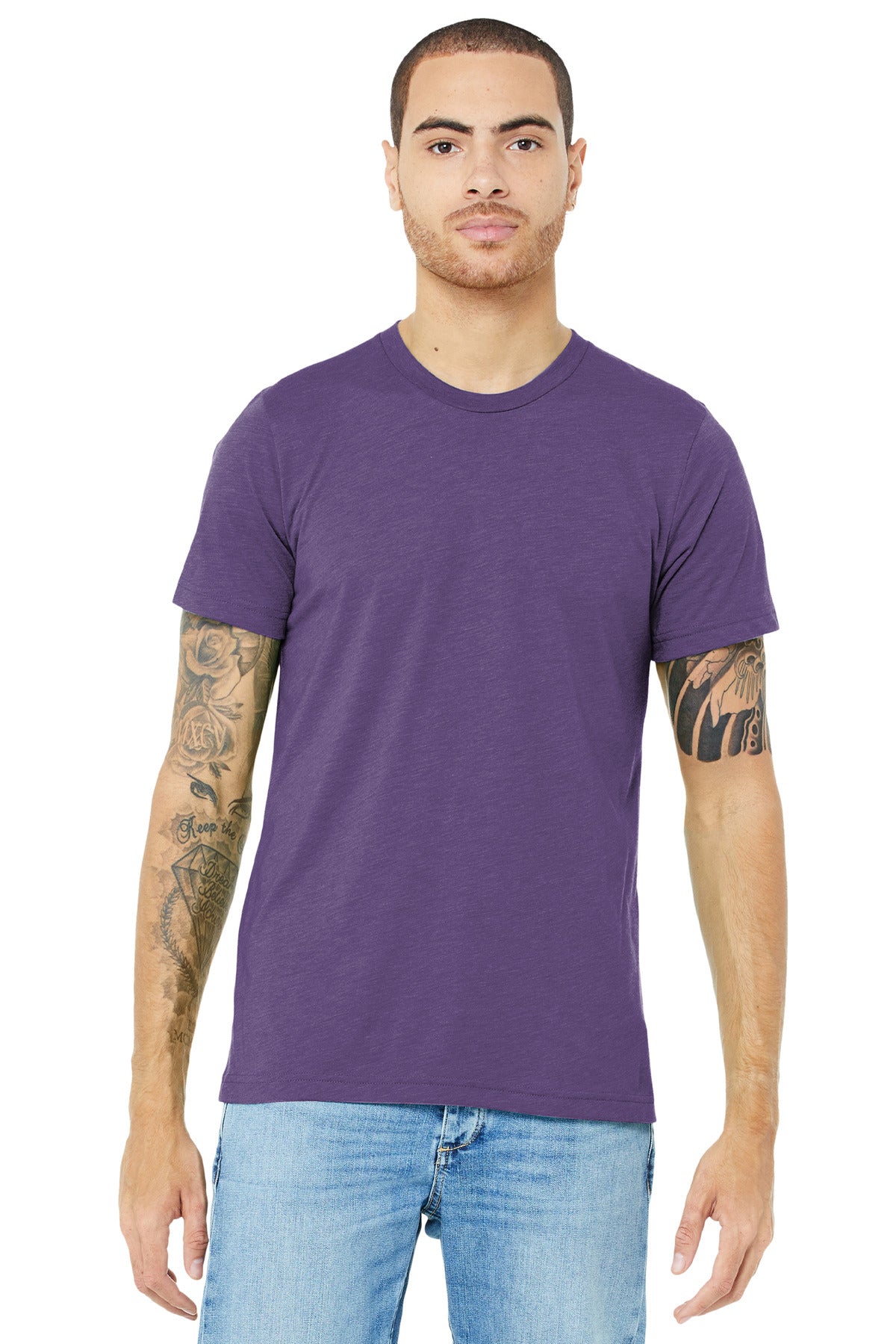 BELLA+CANVAS Unisex Triblend Short Sleeve Tee - Purple Triblend