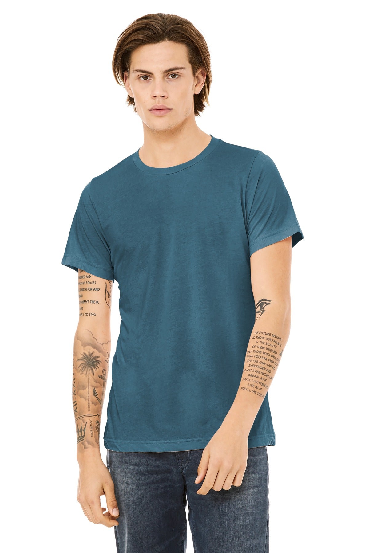 BELLA+CANVAS Unisex Triblend Short Sleeve Tee - Steel Blue Triblend