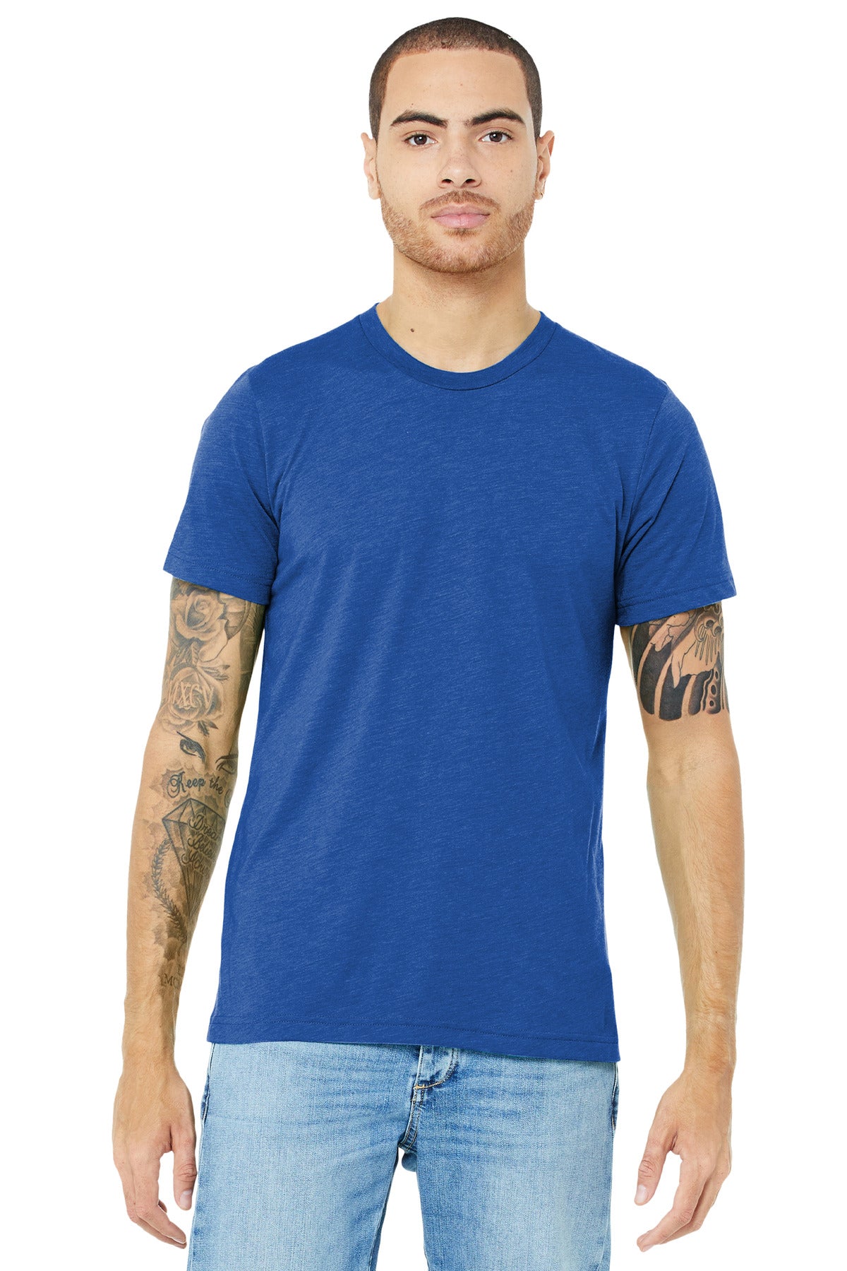 BELLA+CANVAS Unisex Triblend Short Sleeve Tee - True Royal Triblend