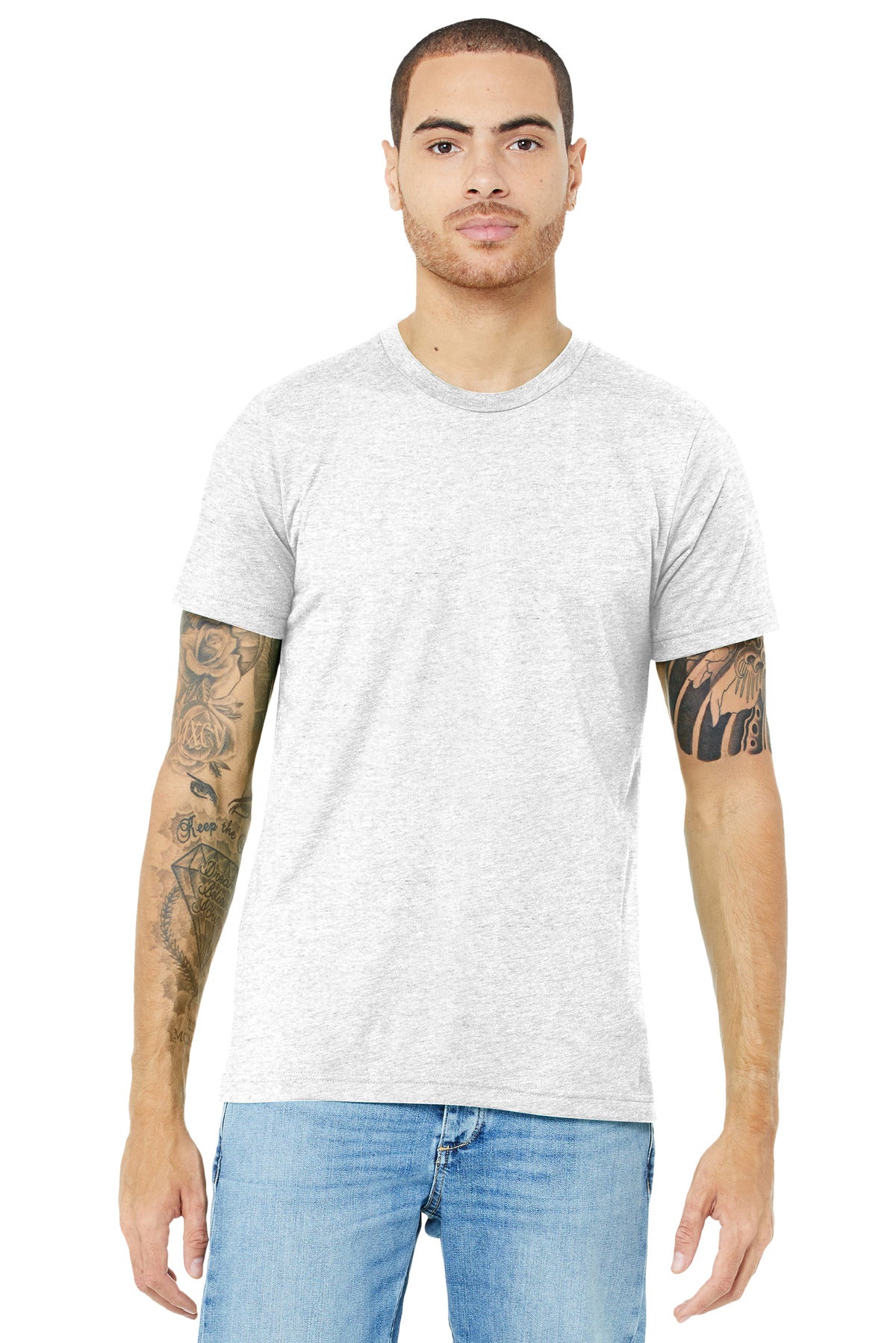 BELLA+CANVAS Unisex Triblend Short Sleeve Tee - White Fleck Triblend